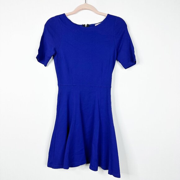2/$24 love...ady Fit and Flare Sheath Dress Short Sleeve Blue Small #A0609 TRB3 - Picture 3 of 6